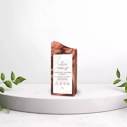 Csokoládé-Mandarin Szappan Perui Nyers Csokoládéval (75 g) | Aldeléna x Sambirano Gold