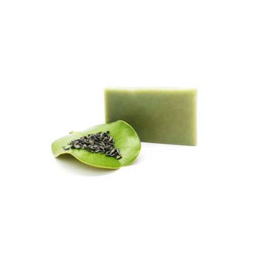 Aldeléna Natúr Spirulina-Zöld Tea Szappan zöld agyaggal, citromfű és rozmaring illóolajokkal